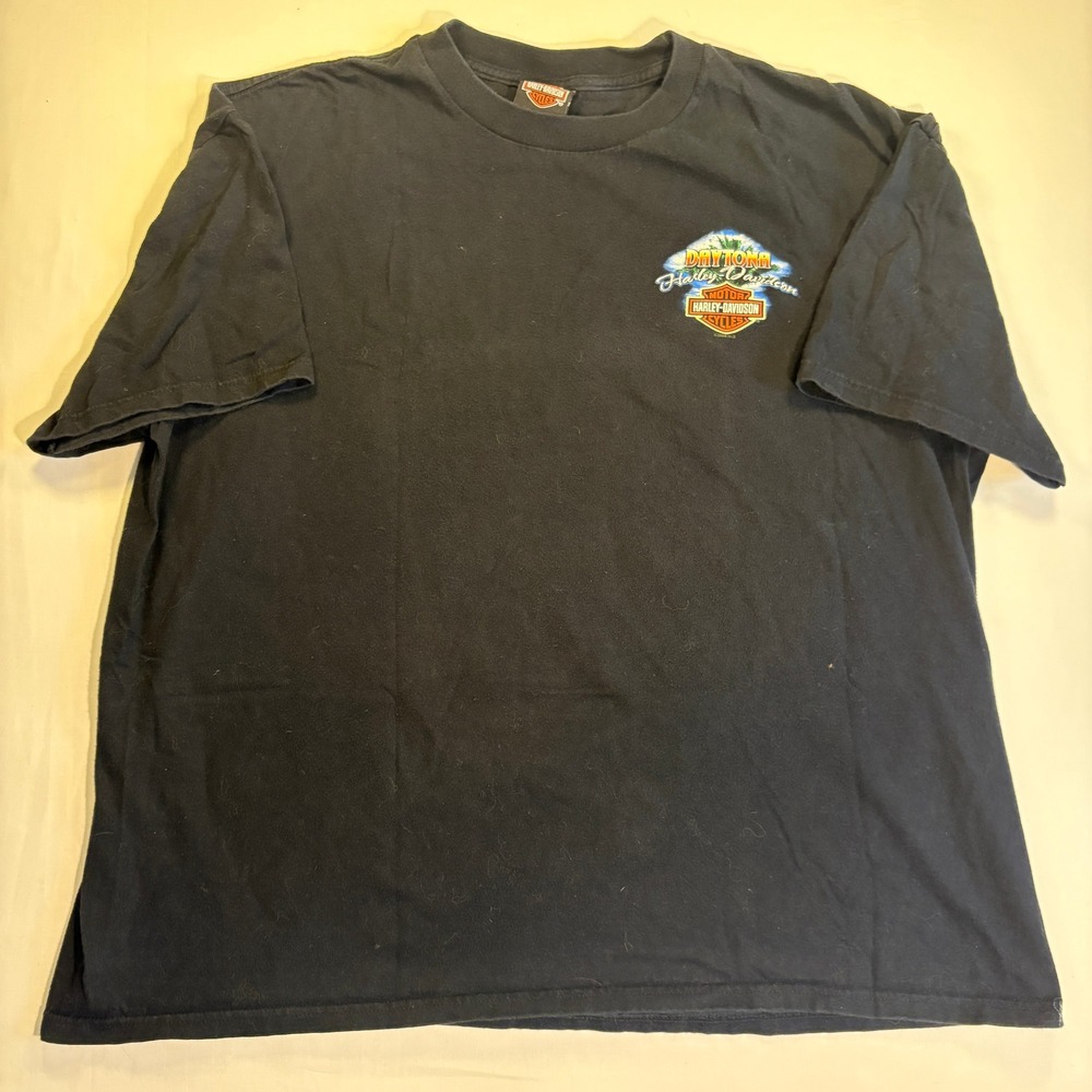 Harley-Davidson Daytona Beach T-Shirt Mens 2XL Bruce Rossmeyer 2009 Black